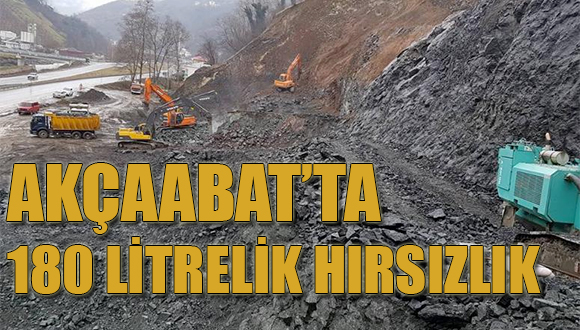 Akçaabat’ta İş Makinesinden Mazot Çaldılar