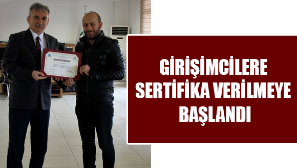 Girişimciler Sertifikalarını almaya başladı