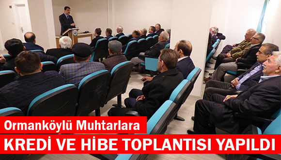 Ormanköylü Muhtarlara Kredi ve Hibe Toplantısı