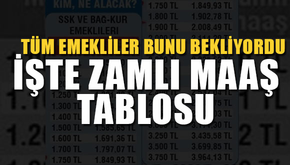 Emekliye Yeni Maaş