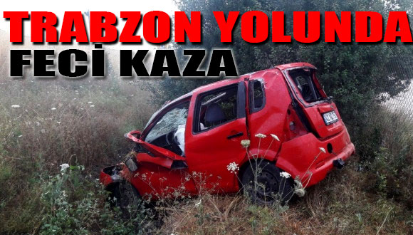 Trabzon Yolunda Feci Kaza