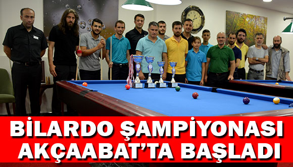 Bilardo Şampiyonası Akçaabat’ta Başladı