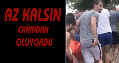 DENİZE ATLAYAN GENÇ DEMİRE SAPLANDI