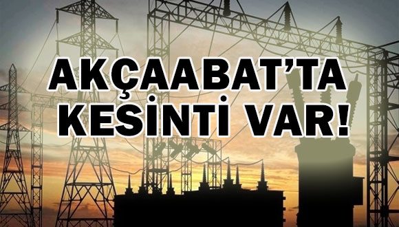 DİKKAT! ELEKTRİK KESİNTİSİ